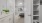 a bathroom with white cabinets