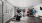 a room with exercise equipment and balloons